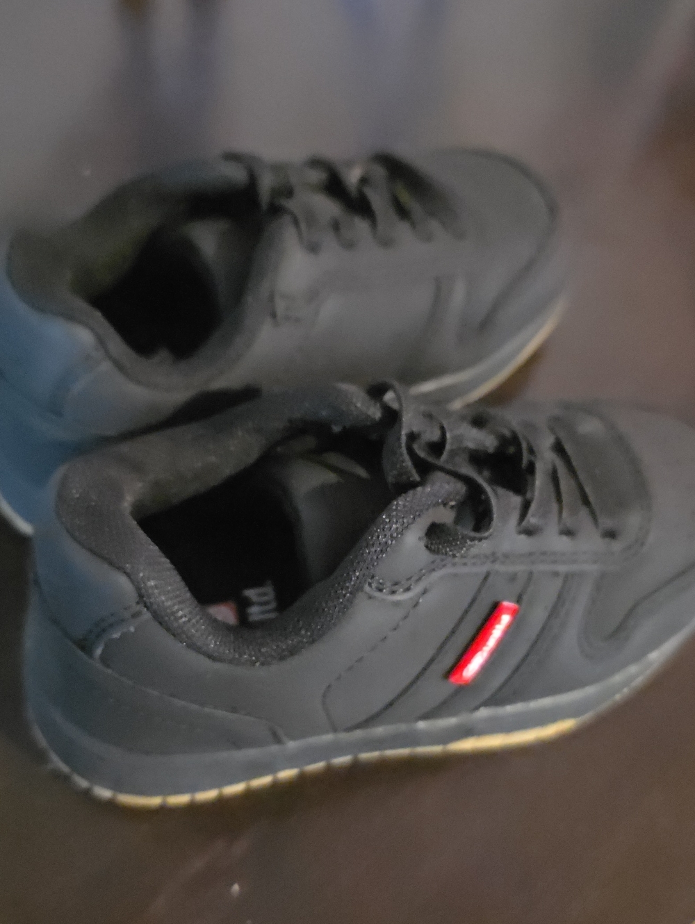 Kids Boy  Black Athletic Sneakers - Casual Comfort